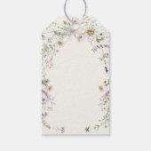 Feminine Wildblume Brautparty Gevor Tag Geschenkanhänger (Rückseite)