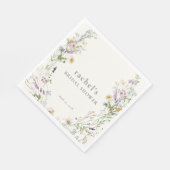 Feminine Wildblume Brautparty Napkins Serviette (Ecke)
