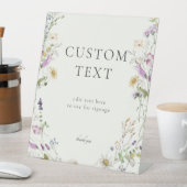 Feminine Wildblume Bridal Custom Sign Sockelschild (In Situ)
