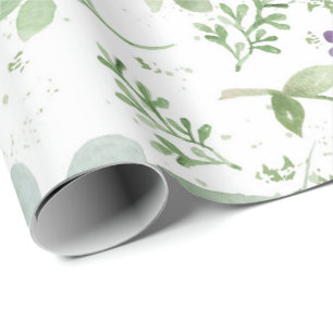 Feminine Wrapping Paper Green & Lavendel Geschenkpapier