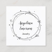 Feminine Wreath Handmade Quadratische Visitenkarte (Vorderseite)