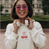 Femininer Kapuzenpullover Rot & Rosa Kirschherz-Sc Hoodie