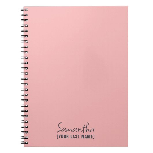 Femininer Minimalismus | Rosé Beige Notizblock (Vorderseite)