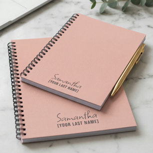 Femininer Minimalismus Rosé Beige Notizblock