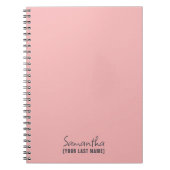 Femininer Minimalismus | Rosé Beige Notizblock (Vorderseite)