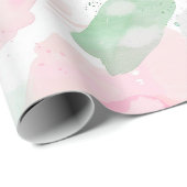 Femininer Mintgrüner Abstrakter Geburtstag Geschenkpapier (Rolleneckpunkt)