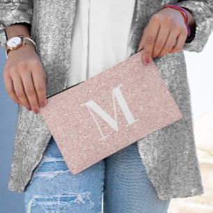 Femininer moderner Serifenschriftzug mit Monogramm Zubehörtasche