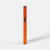 Femininer orange Glitter Funkeln Monogramm Schrift iPhone Hülle (Rechte Seite)