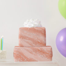 Femininer Pfirsich-Röte Weiß Glitter-Muster