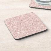 Femininer rosa glitzernder Geburtstag Getränkeuntersetzer (Linke Seite)
