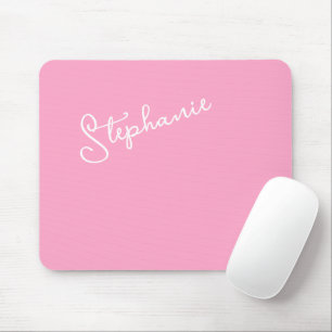 Femininer Rosa Minimalistischer Skript-Personalisi Mousepad