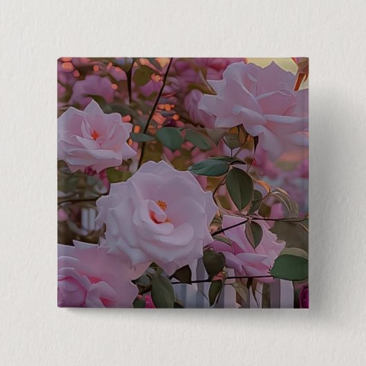 Femininer Rosenknopf Button (Vorderseite)
