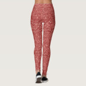 Femininer roter Glitter-Sparkle Leggings (Rückseite)