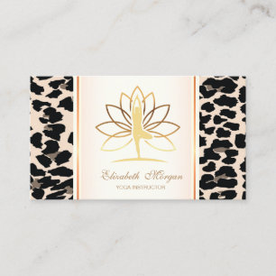 Femininer Trendiger Moderner Eleganter, Leoparden Visitenkarte