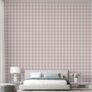 Feminines 7,62 cm hellrosa Gingham Karo Tapete