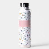 Feminines Boho-Botanik-Script-Monogramm Trinkflasche (Links)