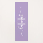 Feminines großes Monogramm Schrift Yogamatte (Vorderseite)