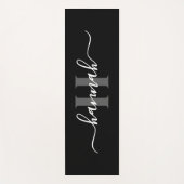 Feminines großes Monogramm Schrift Yogamatte (Vorderseite)