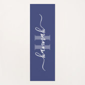 Feminines großes Monogramm-Skript Yogamatte (Vorderseite)