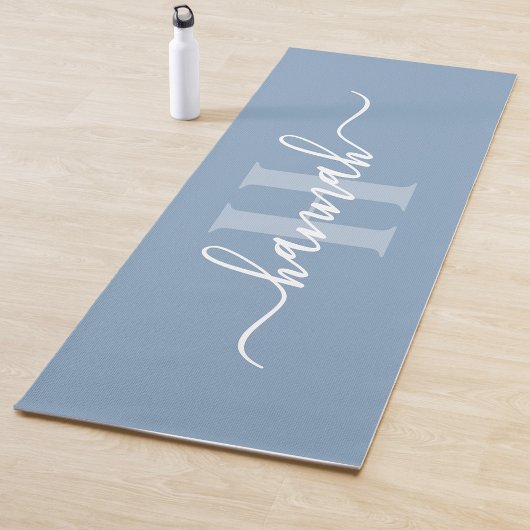 Feminines großes Monogramm-Skript Yogamatte