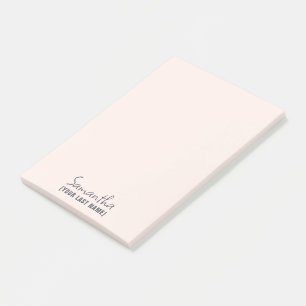 Feminines minimalistisches Notizbuch Staubiges S Post-it Klebezettel