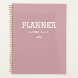 Feminines modernes, präppy personalisiertes Rosa Planer