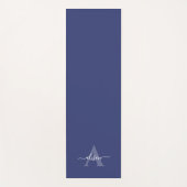 Feminines Monogramm-Skript Kalligrafie Yogamatte (Vorderseite)
