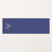 Feminines Monogramm-Skript Kalligrafie Yogamatte (Vorderseite (Horizontal))