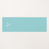 Feminines Monogramm-Skript Kalligrafie Yogamatte (Vorderseite (Horizontal))