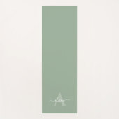 Feminines Monogramm-Skript Kalligrafie Yogamatte (Vorderseite)