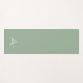 Feminines Monogramm-Skript Kalligrafie Yogamatte (Vorderseite (Horizontal))