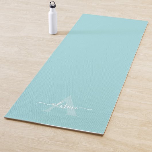 Feminines Monogramm-Skript Kalligrafie Yogamatte