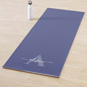 Feminines Monogramm-Skript Kalligrafie Yogamatte