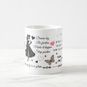 Feminines Motivationszitat-Design Kaffeetasse (Mittel)