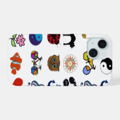Feminines Muster-Mädchen-Design iPhone 15 Hülle (Rückseite (Horizontal))