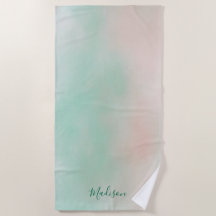 Feminines Pastell-Pink-Grün-Verlaufs-Skript
