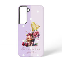 Feminines religiöses Cherry-Blüten-Cupcake-Herz