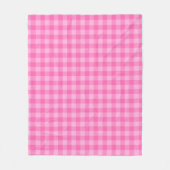 Feminines Rosa Büffel-Karo Fleecedecke (Vorderseite)
