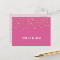 Feminines Rosa Gold Glitzer Konfetti