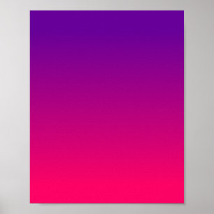 Feminines Rosa-Lila-Ombre Poster