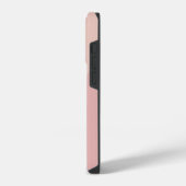 Feminines rosa Logo oder QR-Code geometrisches Mus iPhone Hülle (Linke Seite)