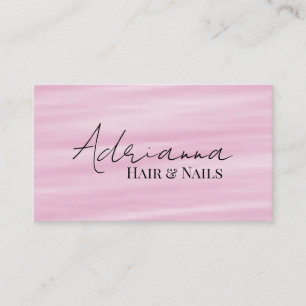 Feminines Rosa Pastell Minimalistisch Visitenkarte