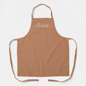 Feminines Terrakotta-Schriftzug-Monogramm chic Schürze (Vorderseite)