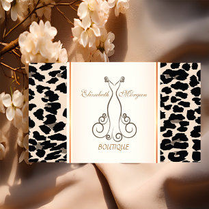 Feminines Trendiges Modernes Elegantes Leopardenmu Visitenkarte