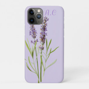 Feminines und girly-lila-lila Monogramm Case-Mate iPhone Hülle