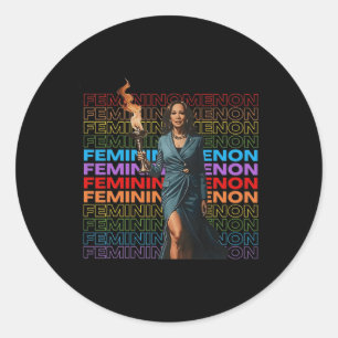 Femininomenon Funny Kamala Harris Runder Aufkleber