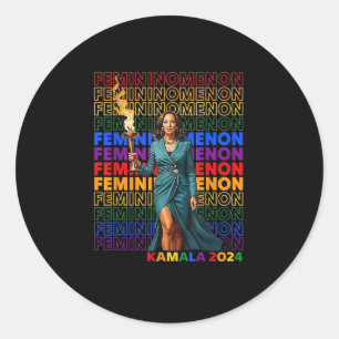 Femininomenon Funny Kamala Harris Runder Aufkleber