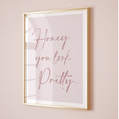 Femininrosa Kaligraphie-positiver Zitat-Wanddruck Poster