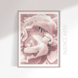 Femininrosa nahe Blumenfotografie Poster