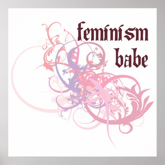 Feminismus Babe Poster (Vorne)